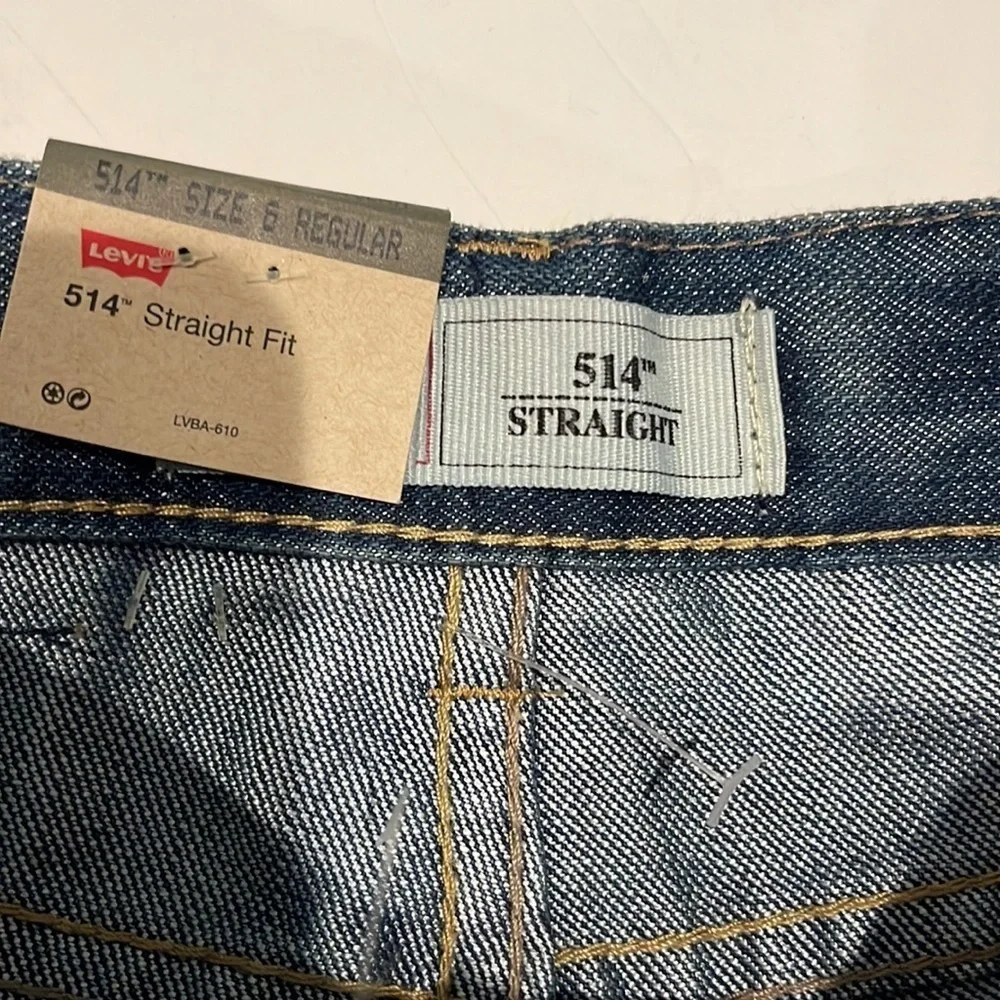 LEVIS 514 adjustable waistband straight leg slim fit jeans size 6 regular